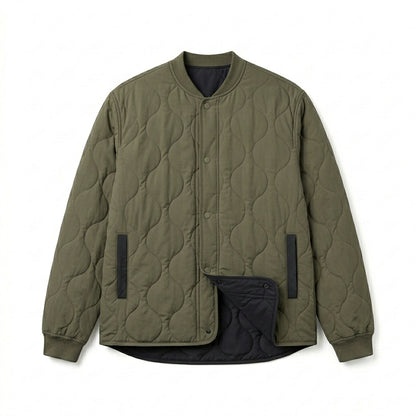 Strwnrqor™ Waymark Unisex Quilted Liner Jacket – Lightweight Reversible Casual Coat, Minimal Transitional Outerwear