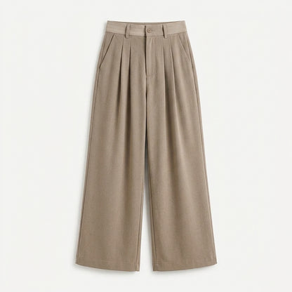 Strwnrqor™ Lumen Fold Women’s Draped Wide-Leg Pants – High-Rise Pull-On Trousers, Casual Work-to-Weekend Bottoms