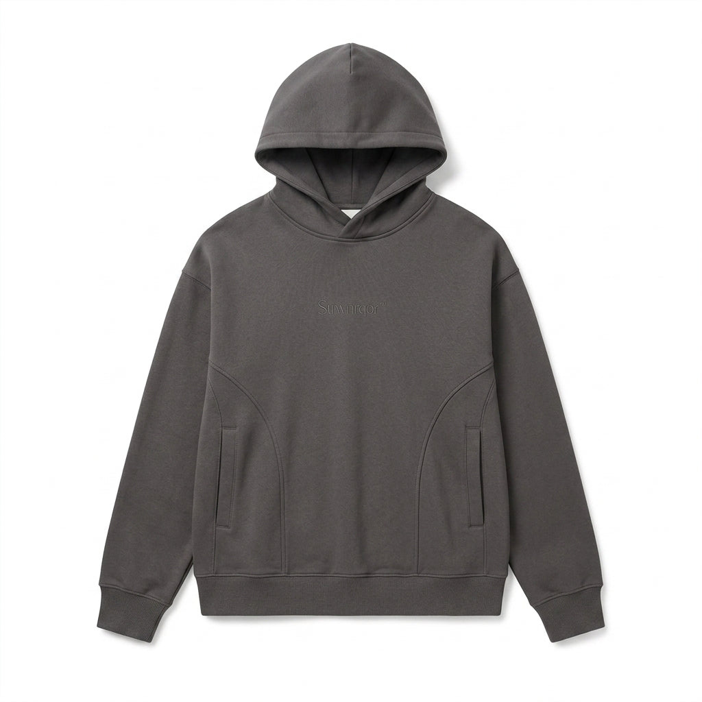 Strwnrqor™ Harbor Arc Unisex Heavyweight Hoodie – Structured Pullover Sweatshirt, Minimal Everyday Streetwear Top