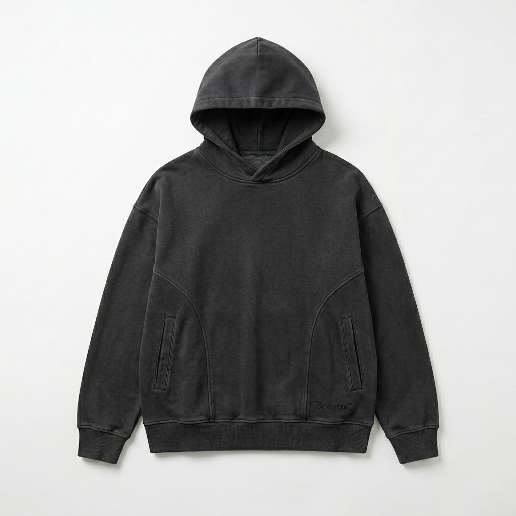 Strwnrqor™ Harbor Arc Unisex Heavyweight Hoodie – Structured Pullover Sweatshirt, Minimal Everyday Streetwear Top