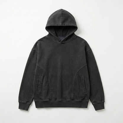 Strwnrqor™ Harbor Arc Unisex Heavyweight Hoodie – Structured Pullover Sweatshirt, Minimal Everyday Streetwear Top